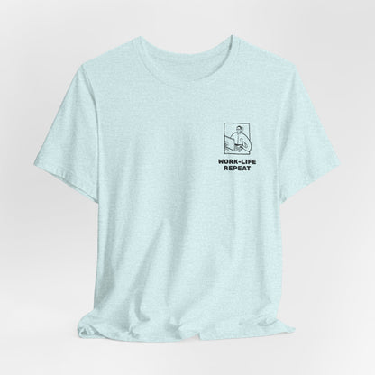 Work-Life Repeat Minimalist White Tee