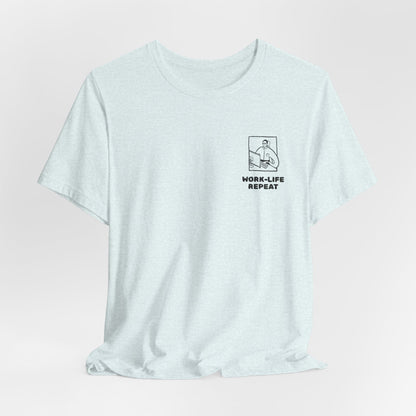 Work-Life Repeat Minimalist White Tee