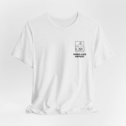 Work-Life Repeat Minimalist White Tee