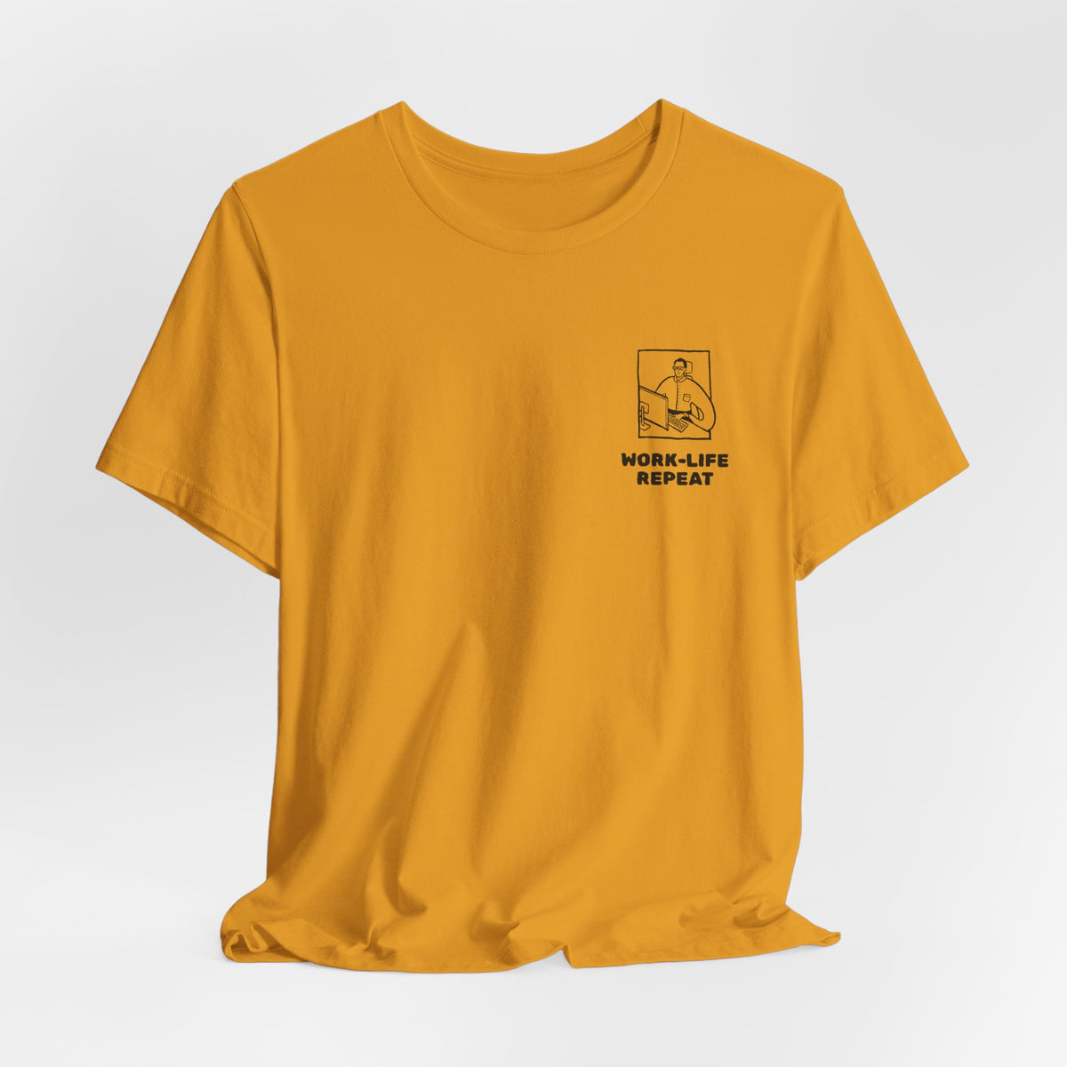 Work-Life Repeat Minimalist White Tee