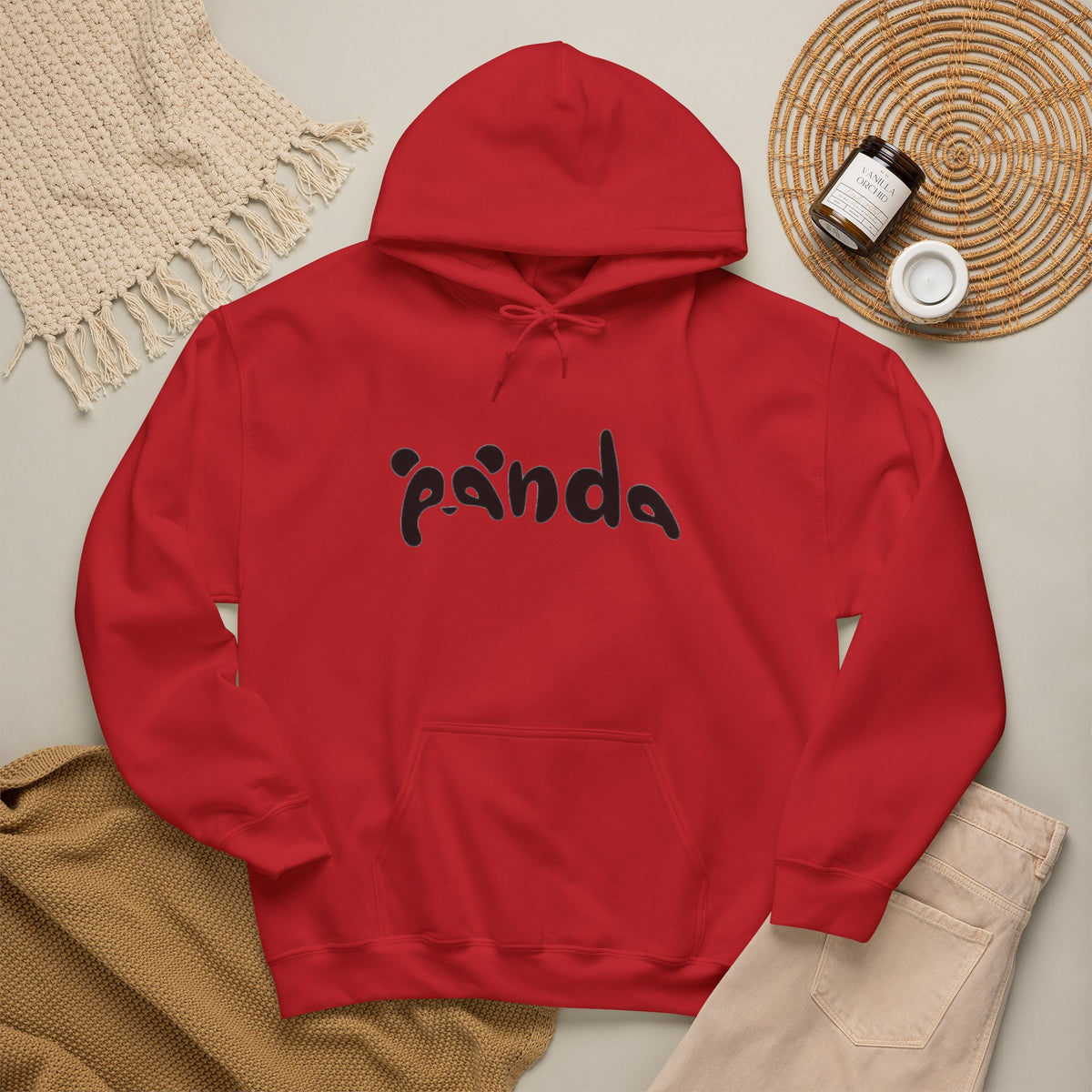Panda Typography Hoodie