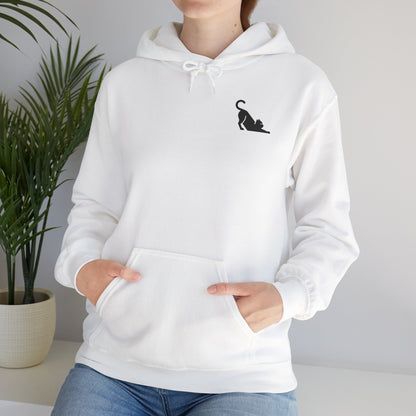 Cat Silhouette Chest Hoodie