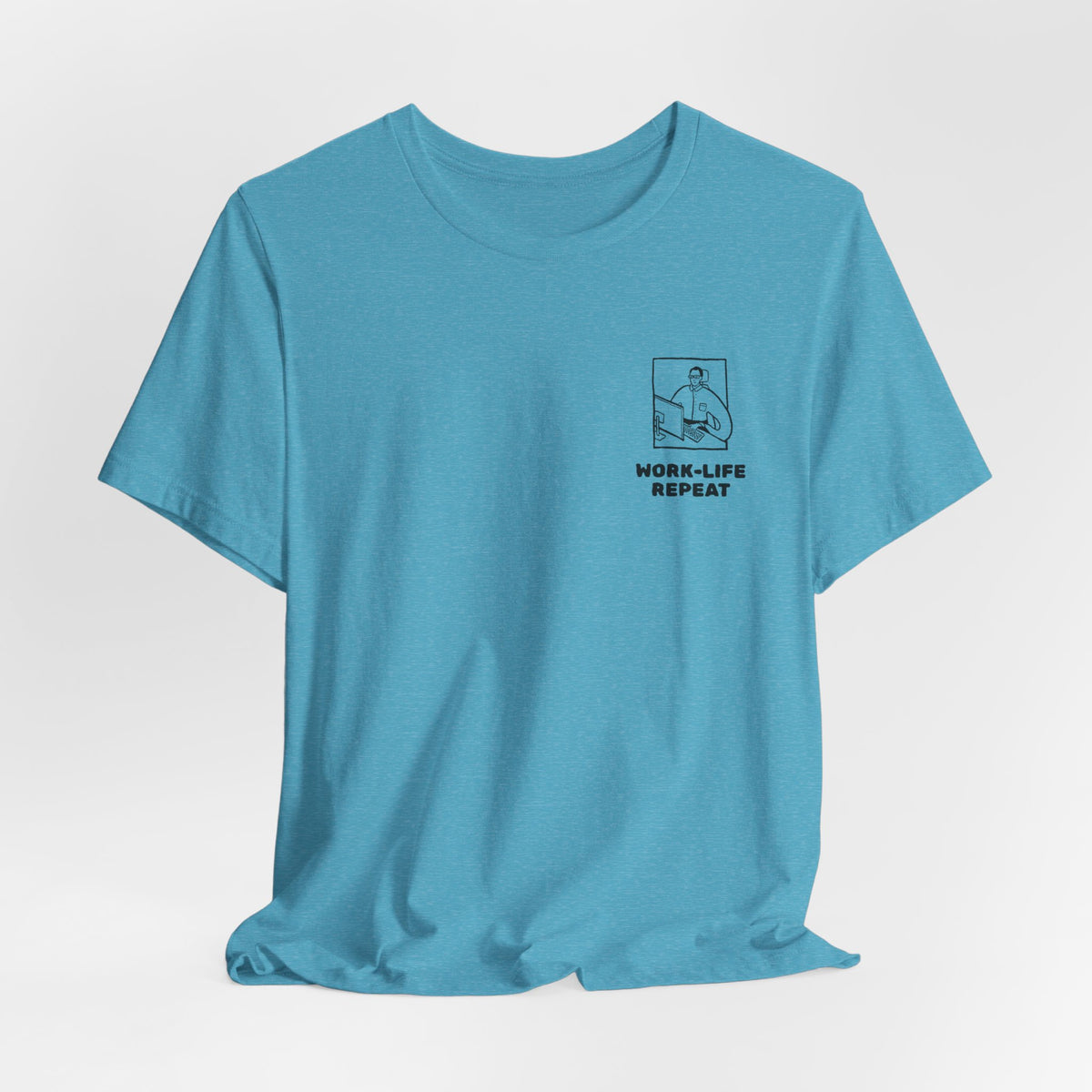 Work-Life Repeat Minimalist White Tee