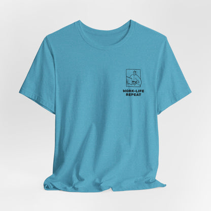 Work-Life Repeat Minimalist White Tee