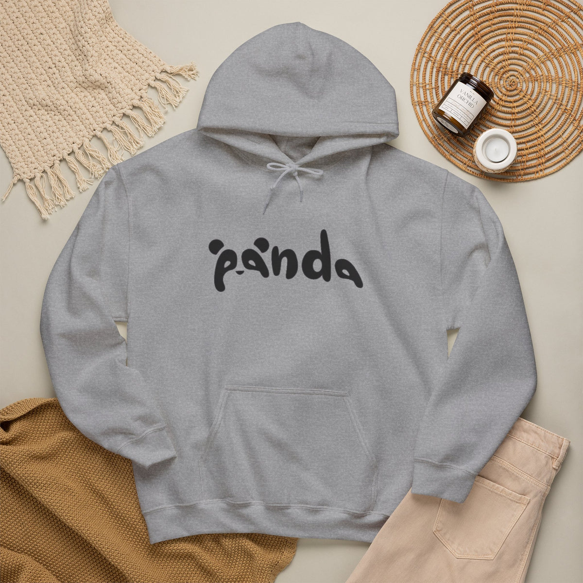 Panda Typography Hoodie